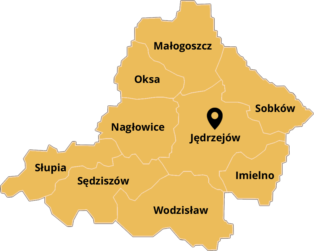 Obszar działania Skowera Geodezja teren województwa świętokrzyskiego